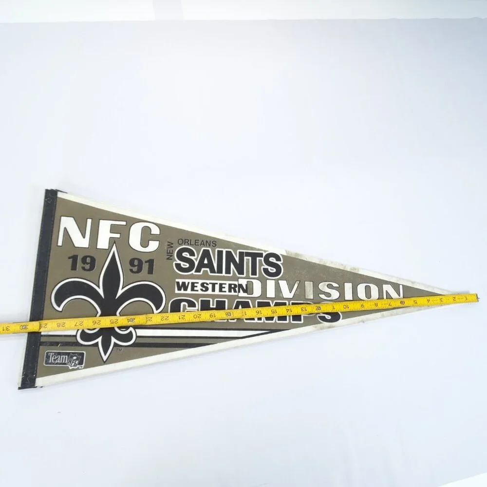 Lot of 5 1990's NFL Football Pennants Packers Panthers Jaguars‎ Bengals Saints